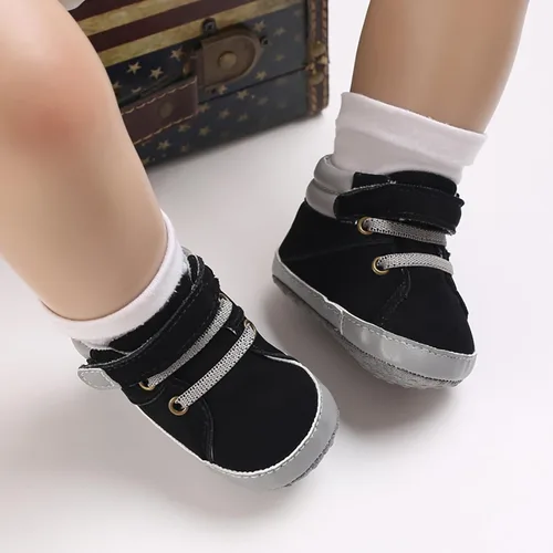 Vista 4 de SOFMUO Zapatos deportivos para bebés, niños y niñas, de piel sintética, antideslizantes, suela de goma suave, botines de vestir para niños pequeños