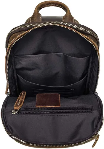 Vista 7 de LANNSYNE Bolso bandolera de cuero de grano completo vintage
