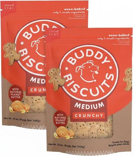 Vista 11 de Buddy Biscuits Golosinas crujientes para perros medianos, mantequilla