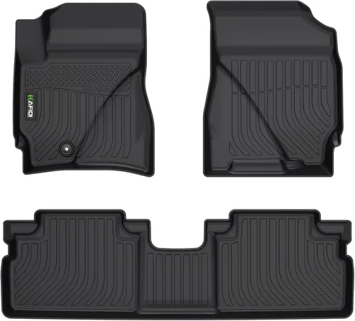Vista 90 de HAFIDI® - Tapetes para auto con almacenamiento debajo del asiento, para todo clima, antideslizantes, de elastómero termoplástico, para la primera