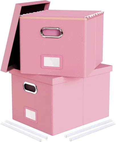 Vista 23 de Oterri Organizador de Archivos, Caja de Archivos, Gabinete de Archivos para Almacenamiento de Carpetas de Archivos Tamaño Carta, Organizador