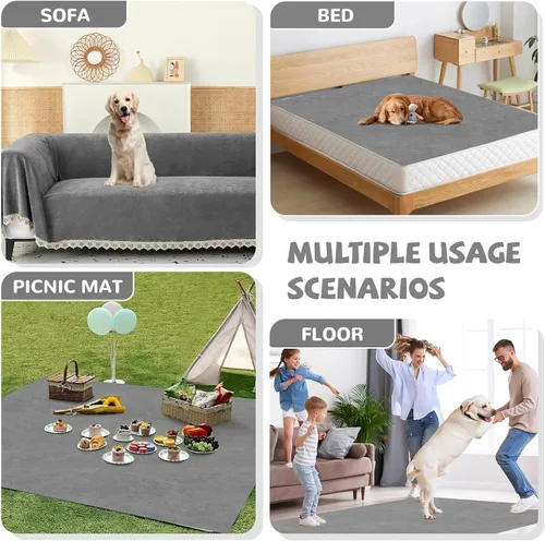 Vista 7 de Funda de sofá 100% impermeable y antideslizante para mascotas y perros, funda de sofá lavable, protector antiarañazos para gatos, para sofá