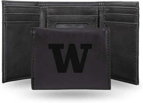 Vista 134 de NCAA Rico Industries - Billetera triple grabada con láser, con grabado láser, accesorio para hombre