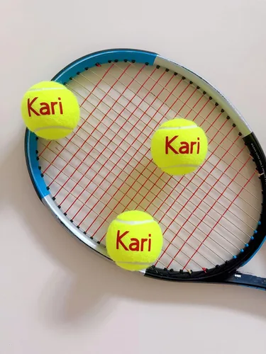 Vista 3 de Pelota de tenis personalizada para amante del tenis o regalo