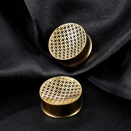 Vista 4 de 1 par de tapones para los oídos clásicos de acero inoxidable 316, hipoalergénicos, calibre 0.315 in-0.984 in (0G-1") Piercing para el cuerpo, 1 par