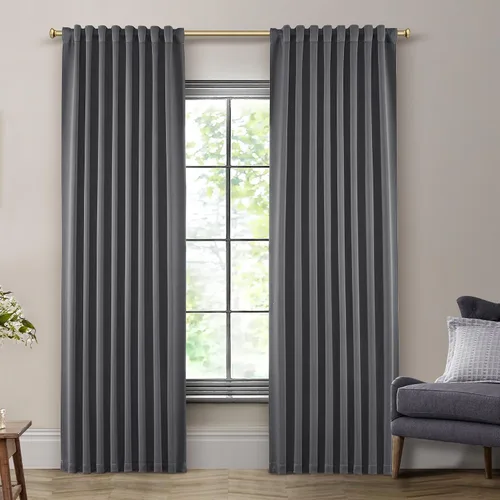 Vista 30 de SHINELAND Cortinas opacas cortas para ventanas de dormitorio, cortinas de baño, 45 pulgadas de largo