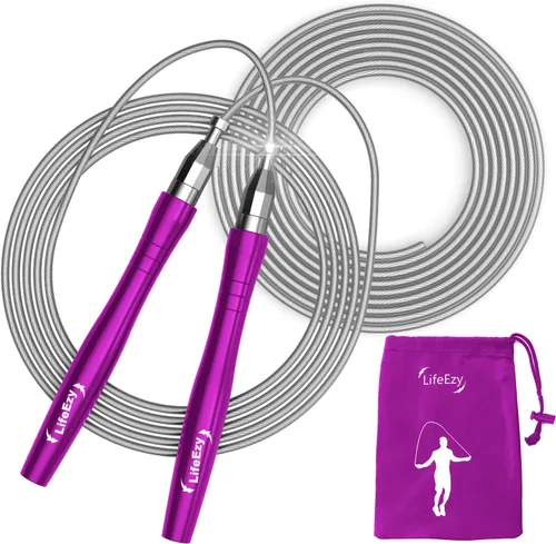 Vista 8 de Jump Rope, High Speed Weighted Jump Rope - Premium Quality Tangle-Free - Self-Locking Screw-Free Design - Jump Ropes for Fitness - Skipping Rope for