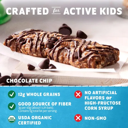 Vista 5 de Clif Kid ZBar Zbar - Barras de chocolate con chispas de chocolate - Barritas energéticas horneadas suaves - Sin OMG - 0.42 oz de granos enteros