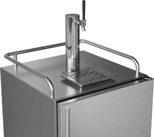 Vista 3 de EdgeStar Kegerator para exteriores de un solo grifo de 24 pulgadas de ancho