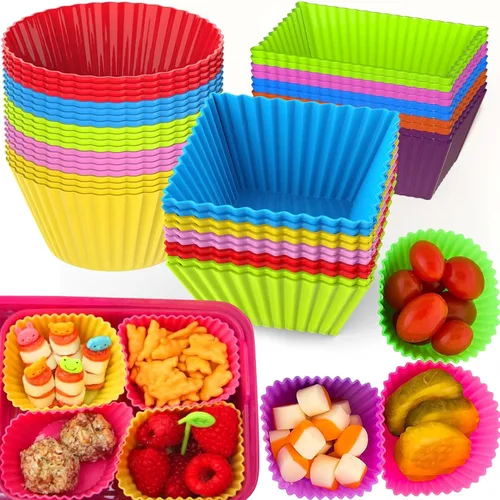 Vista 8 de XANGNIER 104 divisores de silicona para lonchera con palillos de alimentos, accesorios reutilizables para lonchera, accesorios de suministros