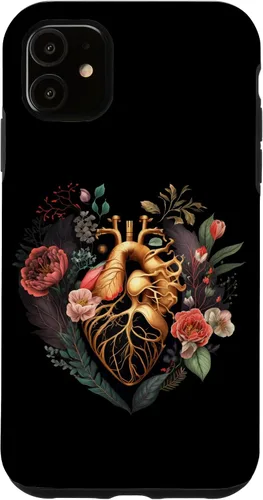 Vista 8 de Anatomical Heart and Flowers for Your Love Case for iPhone 17
