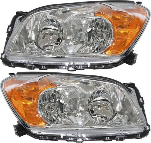 Vista 2 de Conjunto de faros halógenos para lado del conductor y del pasajero Reemplazo para RAV 4 2009 2010 2011 2012 Edición Limitada Versión de Japón