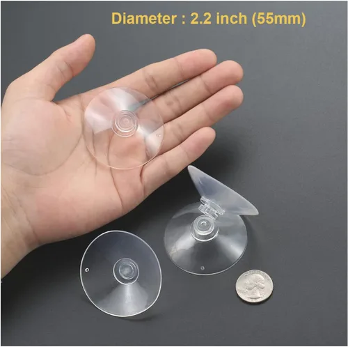 Vista 5 de 30 ventosas transparentes de 3 tamaños para vidrio sin ganchos, pequeñas ventosas de goma para organización del hogar, festivales, decoración