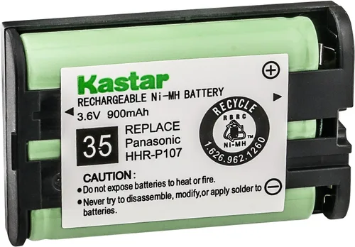 Vista 2 de Kastar Paquete de 2 baterías inalámbricas tipo 35 para Panasonic HHR-P107 HHR-P107A HHR-P107A/1B BB-GTA150 BB-GT1500B KX-TG6021M KX-TG6022B