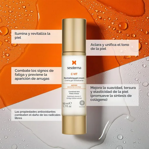Vista 2 de Sesderma C-VIT Crema de gel revitalizante, 1.7 onzas líquidas