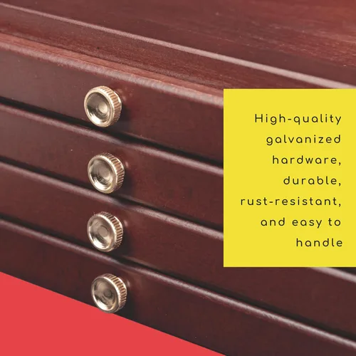 Vista 6 de MEEDEN Caja de almacenamiento de madera de 4 cajones para artistas, organizador portátil de madera de haya multifuncional, caja de madera con cajón