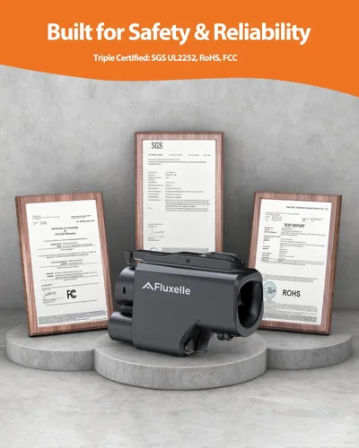 Vista 7 de Adaptador de EV NACS a CCS, Certificado UL2252 500A/1000V Adaptador de Carga Rápida con Interbloqueo, Compatible con Supercargadores Tesla