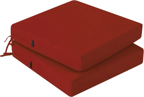 Vista 15 de idee-home Juego de 2 cojines para sillas de exterior, cojines de asiento impermeables para muebles de patio, almohadilla de repuesto para silla