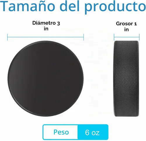 Vista 2 de AceFox Ice Hockey Pucks (1/4/6/25 Pcs Options) Negro