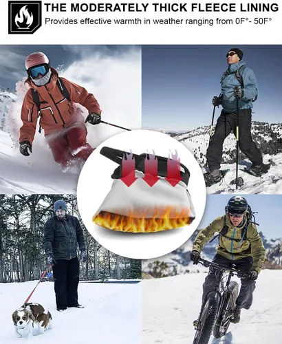 Vista 2 de RIGWARL Guantes mejorados de 20 F a 65 F impermeables para clima frío, guantes de invierno para hombres y mujeres con pantalla táctil, guantes