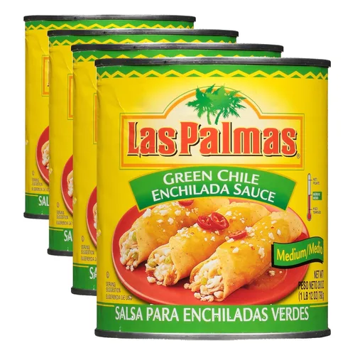 Vista 5 de Salsa para Enchiladas de Chile Verde Las Palmas, Mediana, 10 Onzas