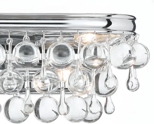 Vista 3 de Crystorama Calypso - Lámpara de tocador cromada de 6 luces, ideal para accesorios de baño, dormitorio, salón, baño de granja, luces de espejo