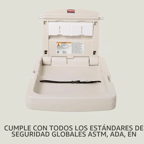 Vista 6 de Rubbermaid Commercial cambiador de bebés horizontal, gris, 1