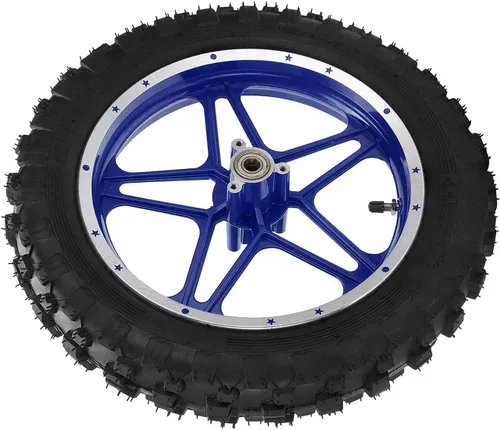 Vista 6 de Conjunto de rueda trasera, rueda trasera de 2.5 a 10 pulgadas, repuesto antideslizante para mini moto de cross de 2 tiempos (azul)