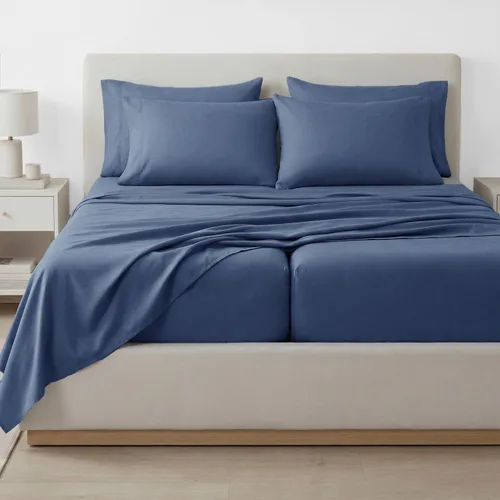 Vista 58 de Southshore Fine Living, Inc. Juego de sábanas de 4 piezas, 21 pulgadas de profundidad con sábana bajera, microfibra suave, sábana encimera de gran