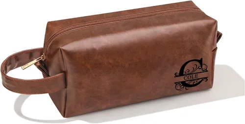 Vista 23 de Bolsa de Aseo Personalizada con Nombre Regalos para Hombres, Aniversario Navidad San Valentín Día del Padre Cumpleaños Regalos para Esposo Papá