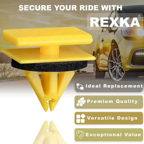 Vista 4 de Rexka 25 clips de moldeo de panel basculante de nailon amarillo compatible con GM 5480852 Chevrolet Equinox Pontiac Torrent