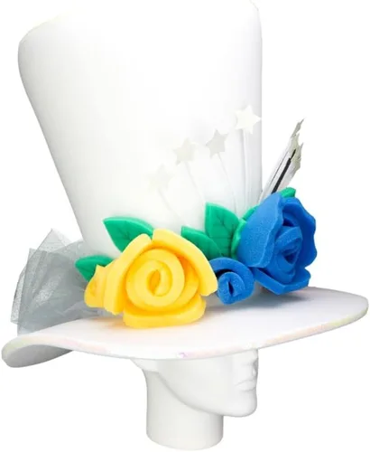 Vista 24 de Foam Party Hats: Feathers Princess Crown – Handmade Fancy Feather Crown for Weddings, Parties & Costumes