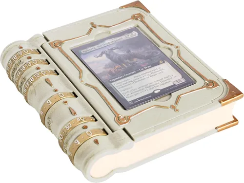 Vista 7 de MTG Commander EDH Command Zone/bandeja para Magic The Gathering - con contadores de daños, reparto y vida. Almacenamiento para dados y fichas de Rojo