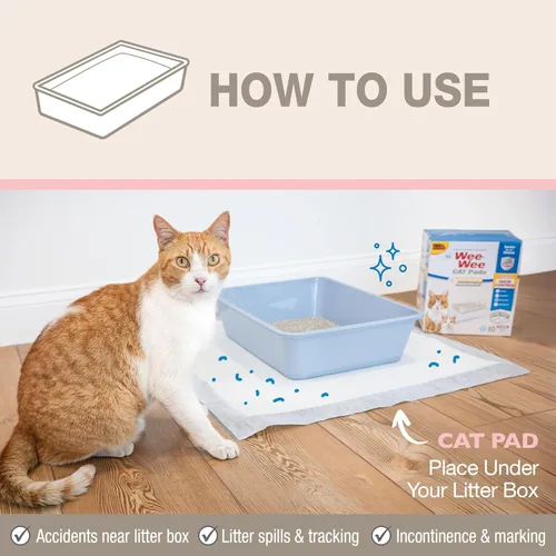 Vista 4 de Four Paws Almohadillas para gatos Wee-Wee, aroma fresco, 10 unidades escencia fresca