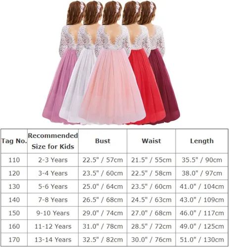 Vista 5 de Iwemek - Vestido largo y ampón con encaje floral de estilo clásico, para bodas, bailes, primeras comuniones y concursos de belleza