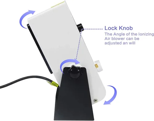 Vista 5 de FEITA Soplador de aire ionizador ESD ionizador Soplador de aire ionizante de escritorio Eliminador estático Ventilador ionizado antiestático AC110V