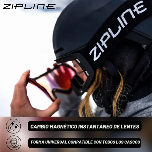 Vista 4 de Gafas de esquí Zipline Podium XT - Lentes magnéticas sin niebla