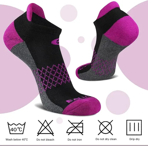 Vista 5 de Eallco - Calcetines tobilleros para mujer 6pares de calcetines deportivos con suela acolchada con lengüeta
