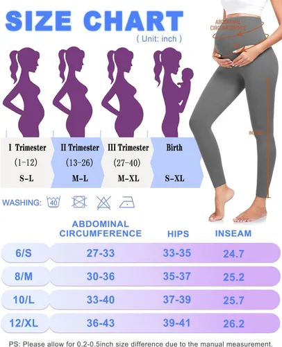 Vista 6 de yeuG Paquete de 3 leggings de maternidad para mujer, sobre el vientre, pantalones de yoga para embarazo, ropa deportiva, leggings de entrenamiento