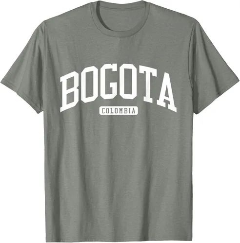 Vista 33 de Camiseta estilo universitario de Bogotá Colombia, Negro