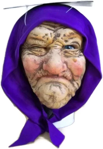 Vista 8 de Máscara de abuela para adultos, Púrpura