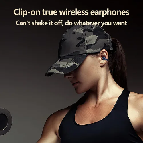 Vista 4 de Auriculares inalámbricos con clip para la oreja y conducción ósea, Bluetooth, 2023 nuevos mini auriculares abiertos Bluetooth inalámbricos