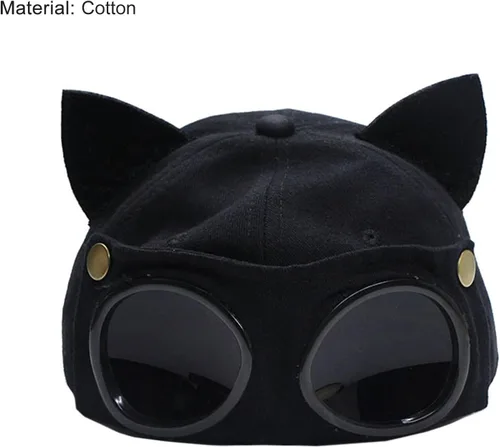 Vista 5 de Altsuceser Gorra de béisbol con orejas para piloto, lavable, extraíble, para exteriores