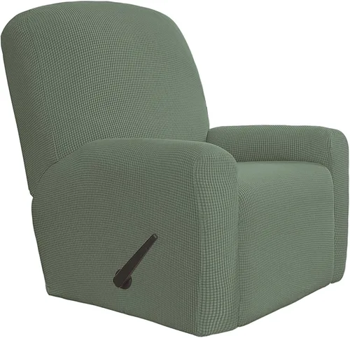 Vista 12 de Easy-Going Funda Elástica para Sofá Reclinable Cobertor de Sofá 4 Piezas Protector de Muebles Sofá Suave con Fondo Elástico Poliéster Spandex Tela