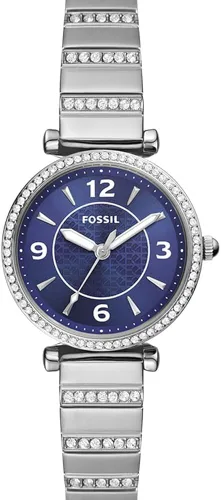 Vista 2 de Fossil Carlie Mini Reloj casual de cuarzo de acero inoxidable para mujer