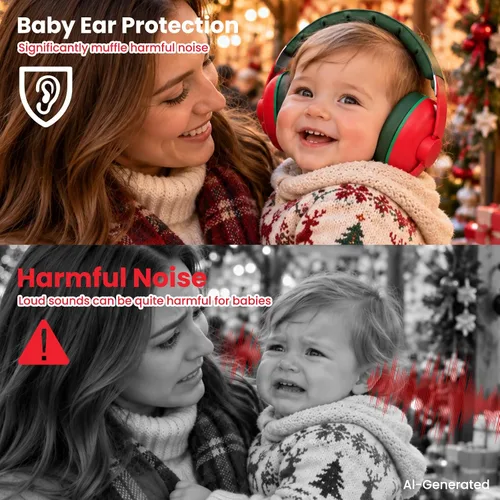 Vista 52 de Auriculares de bebé para protección contra el ruido, color blanco