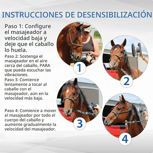 Vista 4 de EquiSports - Masajeador de caballos de velocidad variable para recuperación