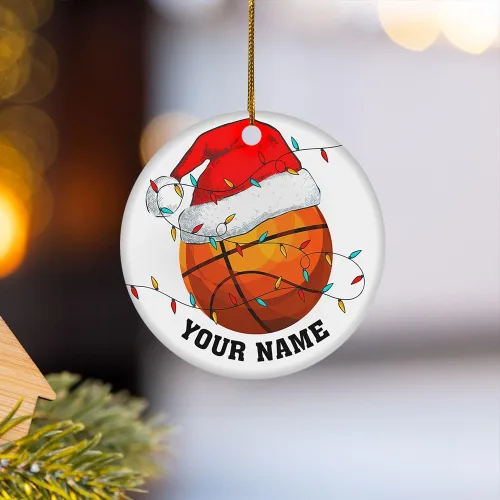 Vista 10 de Adornos de baloncesto personalizados, adorno de Navidad de baloncesto, adorno de automóvil, adorno de jugador de baloncesto personalizado, adornos
