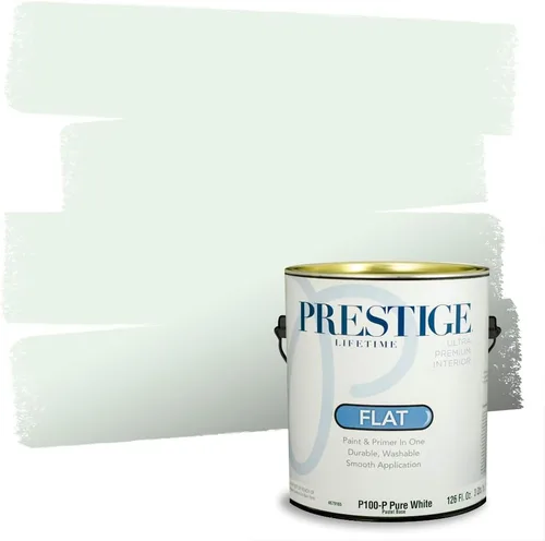 Vista 86 de PRESTIGE Pintura exterior e imprimación en uno, aloe, plano, 1 galón
