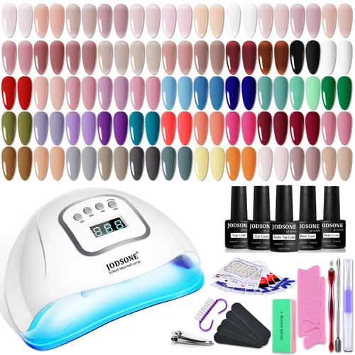 Vista 12 de JODSONE Juego de esmaltes de uñas de gel de 32 colores y 210 piezas de Varios